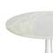 2ft. White Marble and Aluminum Traditional Accent Table